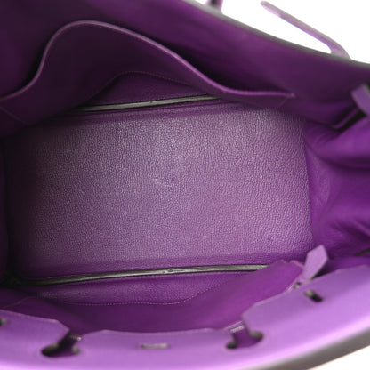 Hermes Taurillon Clemence Birkin 35 Ultraviolet