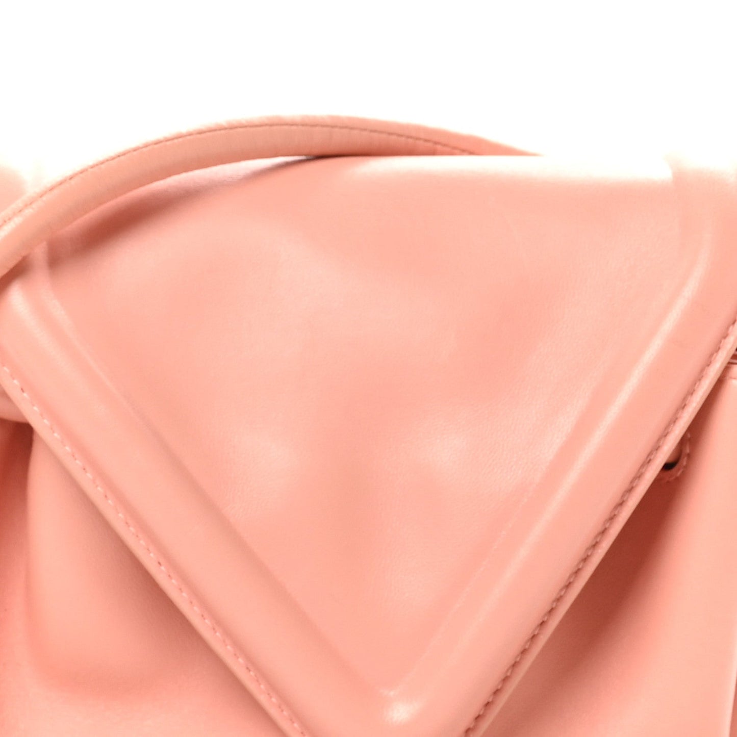 Bottega Veneta Lambskin Small Beak Triangle Flap Shoulder Bag Peachy Silver