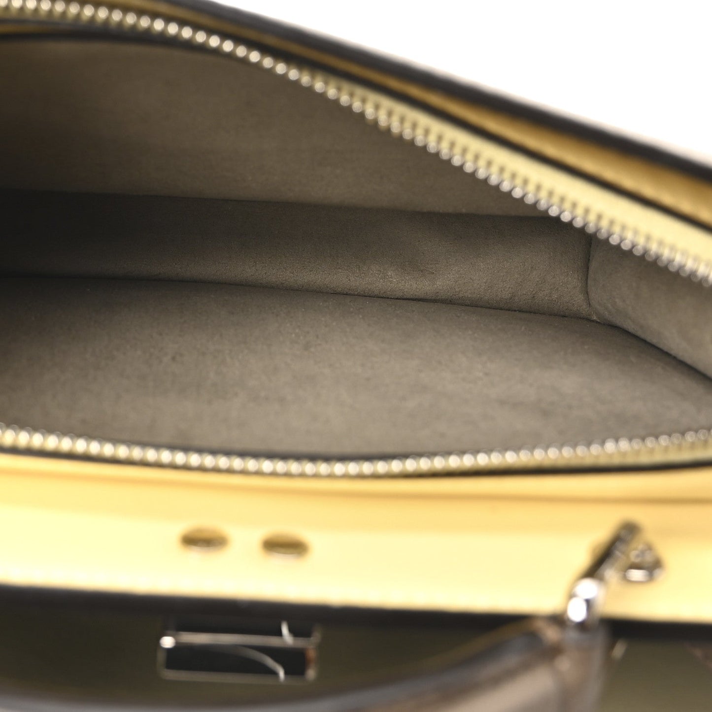 Fendi Cuoio Romano Vitello Cover Glazed Fabric Bi-Color FF 1974 Mini Peekaboo I SEE U Satchel Tartufo Banana Tobacco Moro