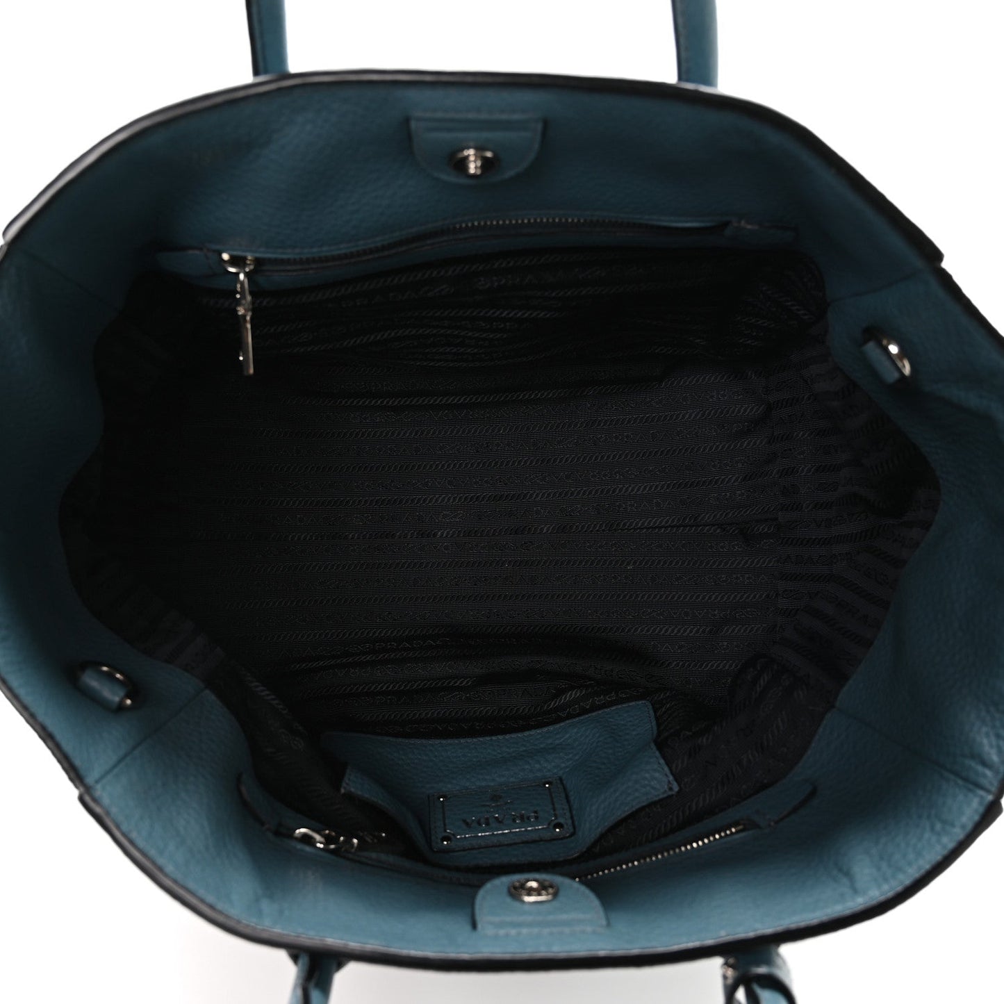 Prada Vitello Phenix Shopping Tote Marine