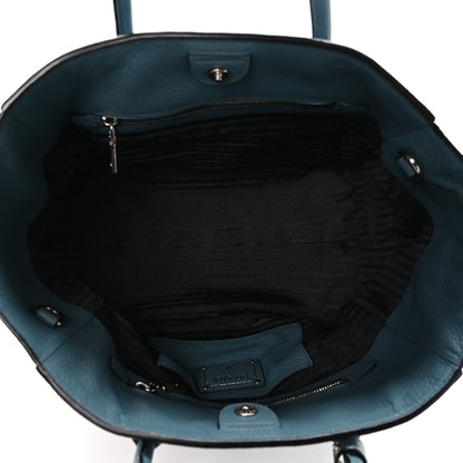 Prada Vitello Phenix Shopping Tote Marine