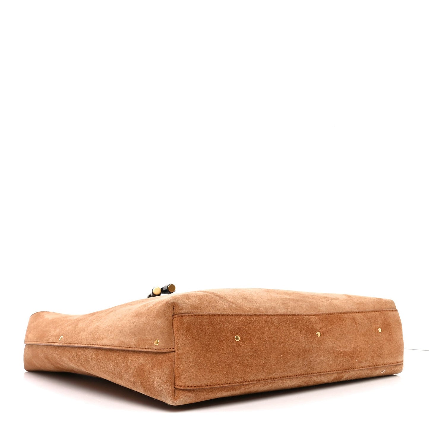 Chloe Suede Calfskin Marcie Hobo Bag Black Tan