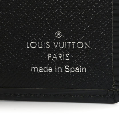 Louis Vuitton Epi 6 Card Billfold Wallet Black