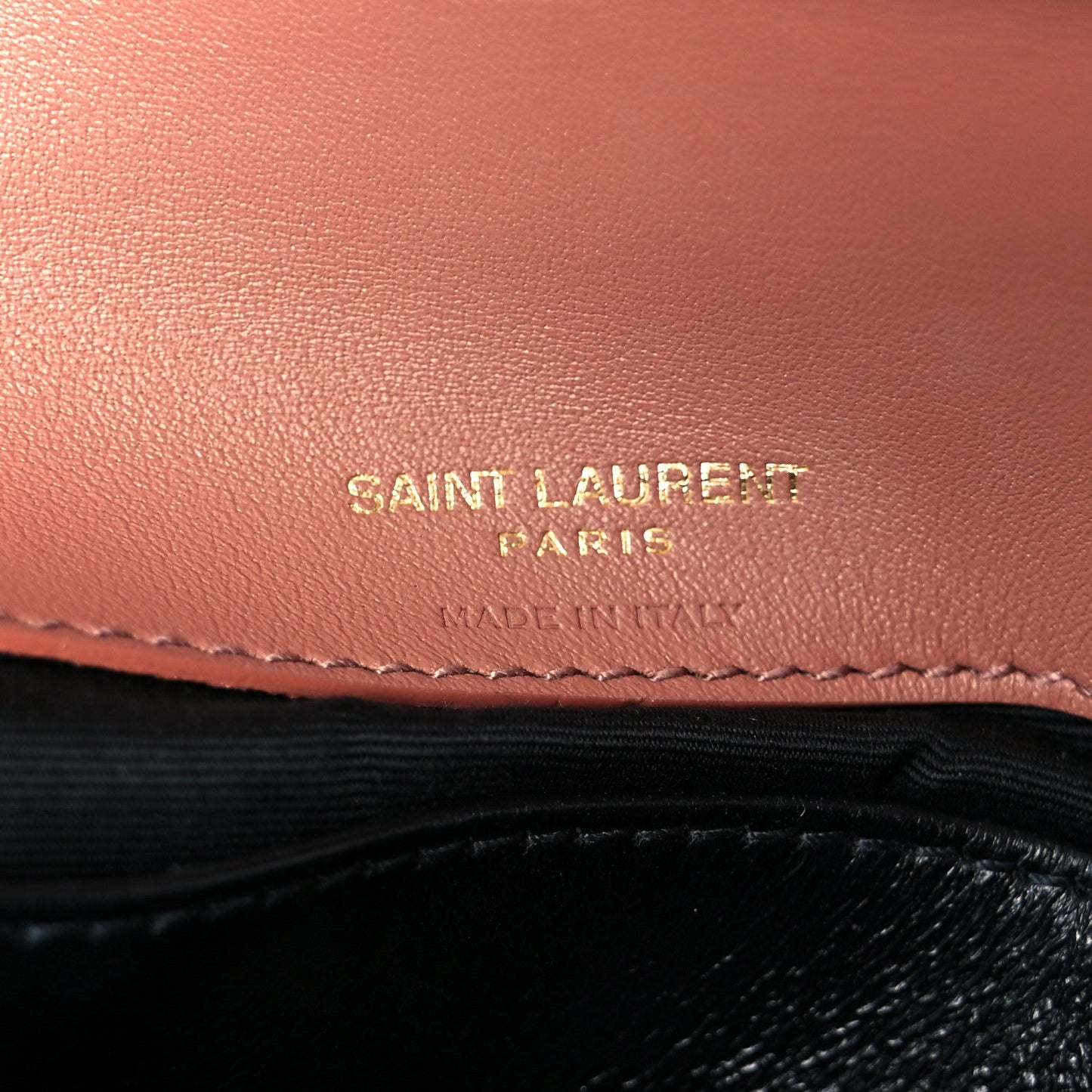 Saint Laurent Suede Matelasse Chevron Monogram Mini College Bag Barely Pink