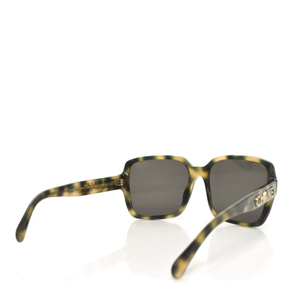 Chanel Acetate Square Sunglasses 5408 Green