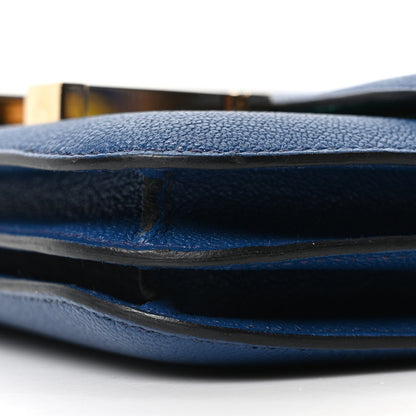 Hermes Chevre Mysore Verso Constance 18 Blue Saphir Menthe