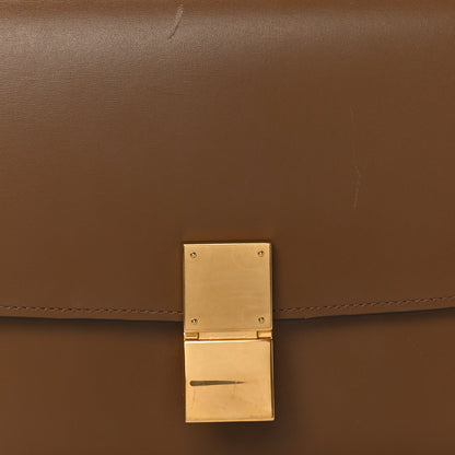 Celine Box Calfskin Medium Classic Box Flap Bag Camel