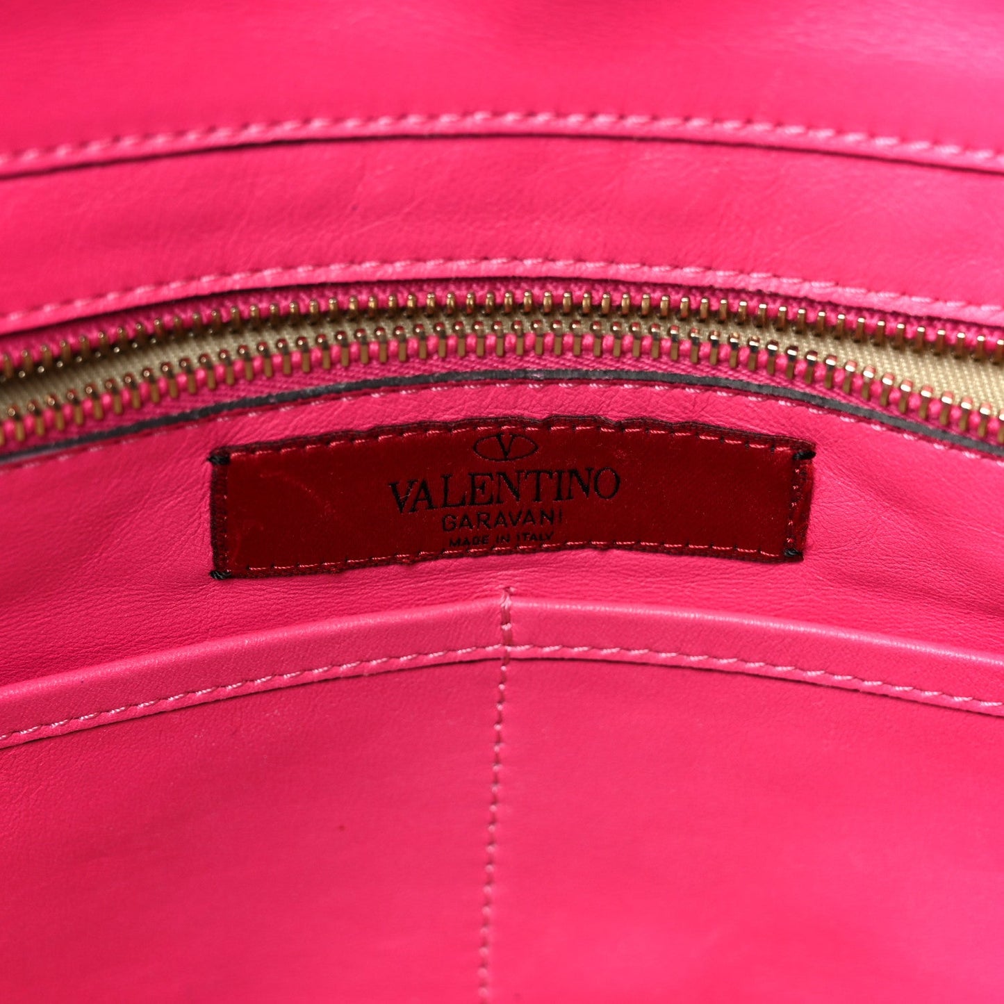 Valentino Garavani Vitello Medium Rockstud All Over Tote Pop Fuxia