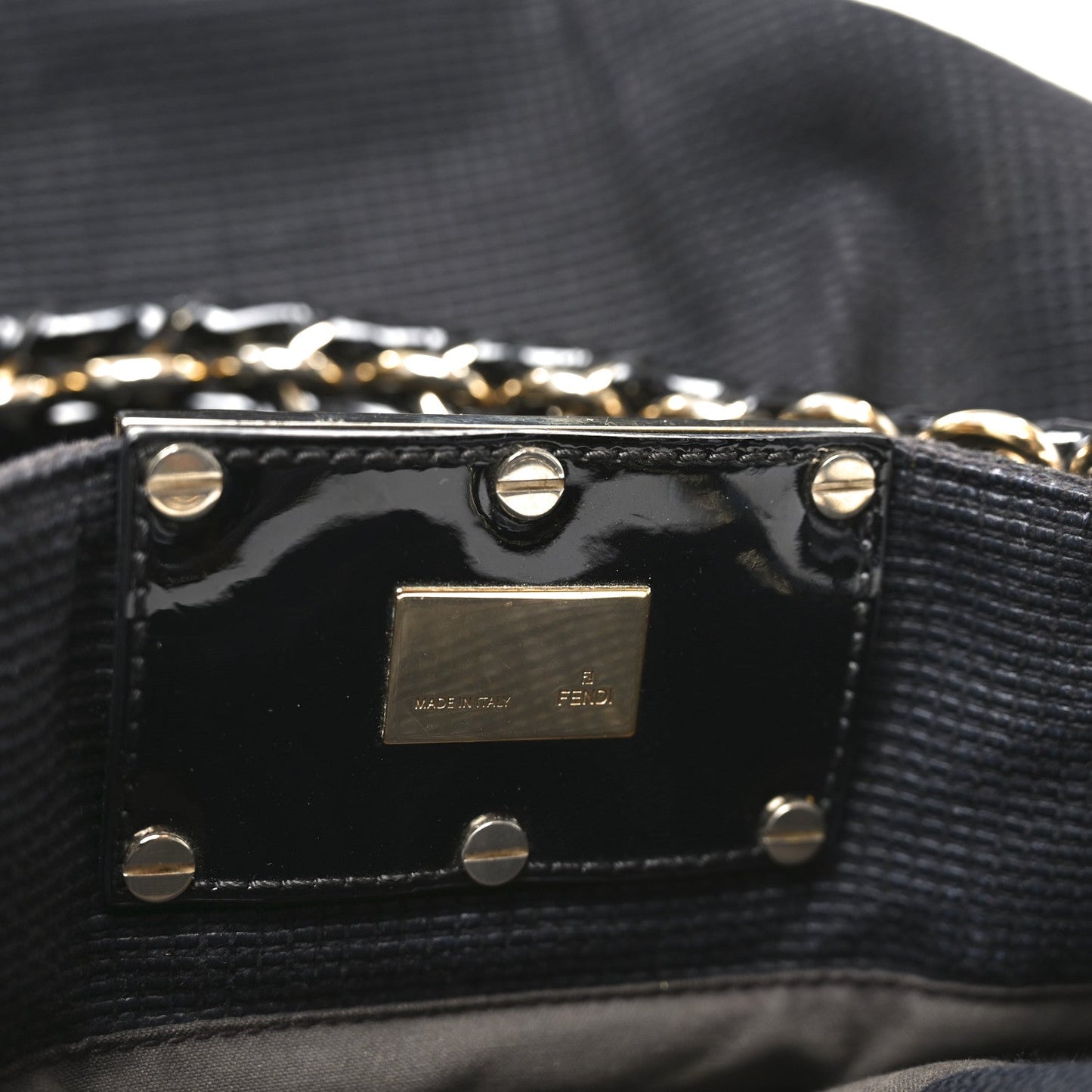 Fendi Canvas Mia Tote Black