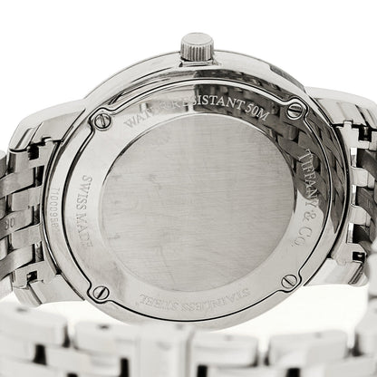 Tiffany Stainless Steel Black Mother of Pearl 37mm Mark Quartz Watch