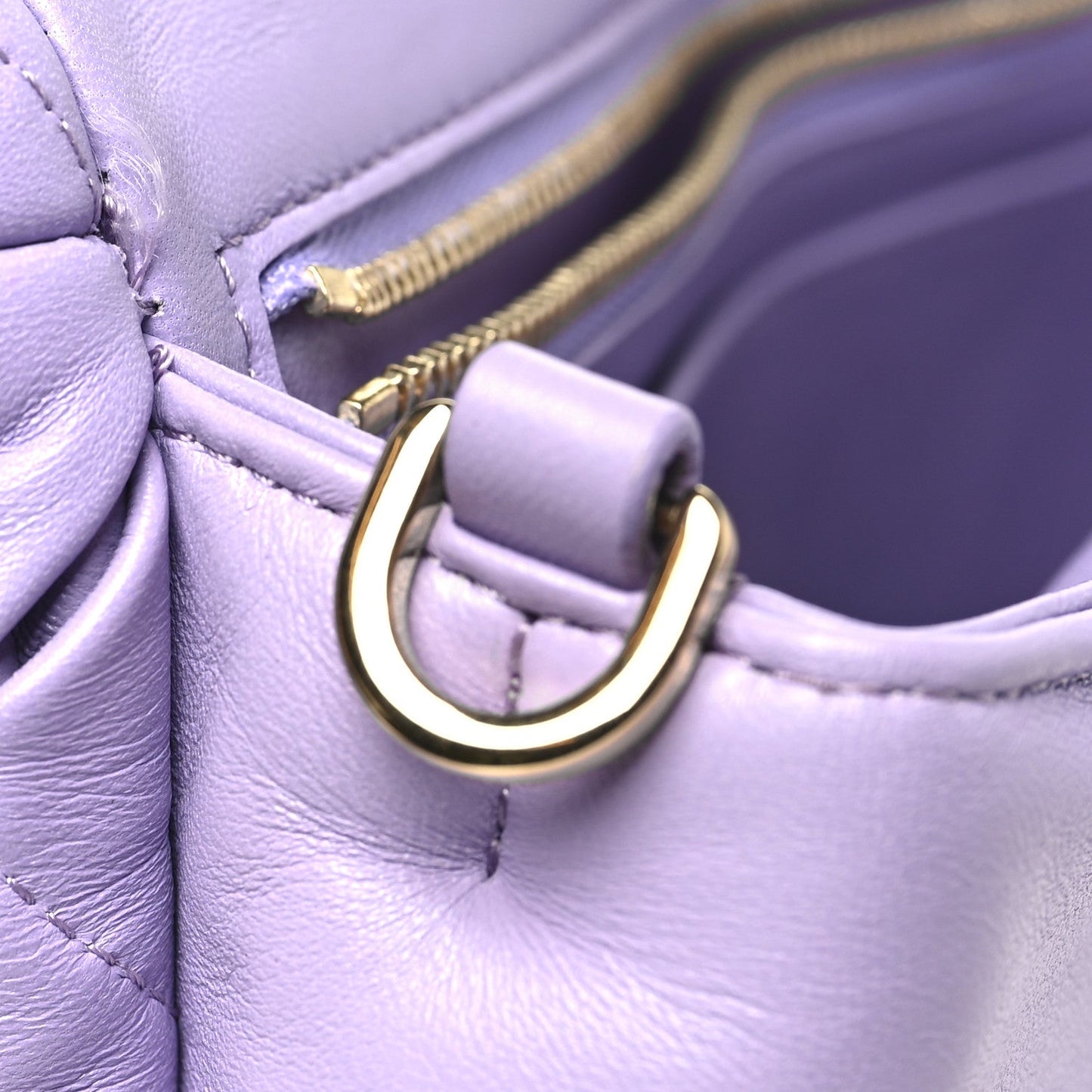 Loewe Lambskin Pleated Goya Puffer Bag Light Mauve