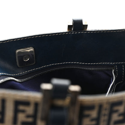 Fendi Zucchino Shopping Tote Navy