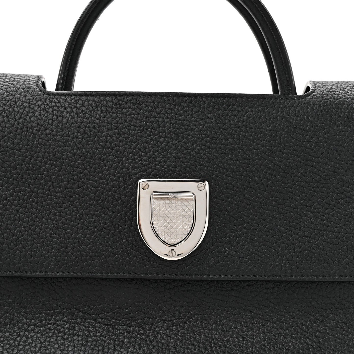 Christian Dior Grained Calfskin Large Diorever Flap Black