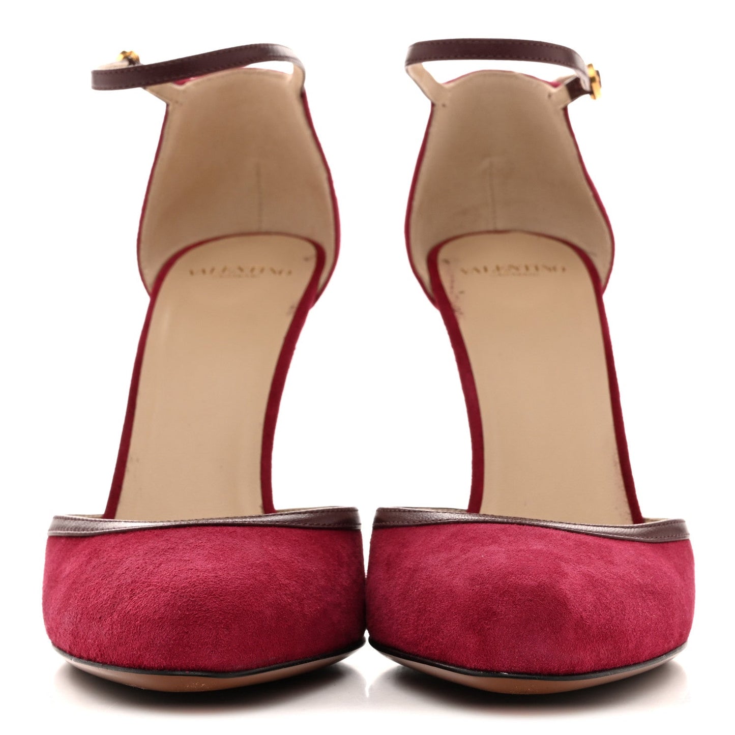 Valentino Garavani Suede Hi Dolly Pumps 39.5 Pink