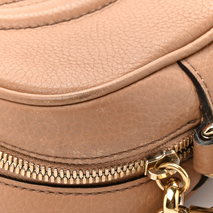 Gucci Pebbled Calfskin Small Soho Disco Bag Rose Beige