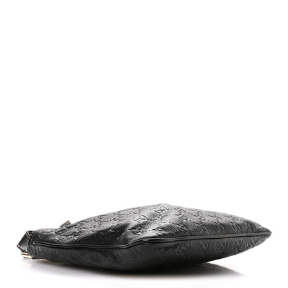 Gucci Guccissima Small Flat Messenger Bag Black
