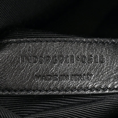Saint Laurent Grain De Poudre Matelasse Chevron Monogram Shopping Bag Fog