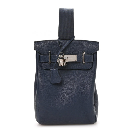 Hermes Togo Hac A Dos PM Backpack Bleu Nuit