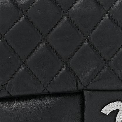 Chanel Lambskin Quilted Chain Mail Shoulder Bag Black