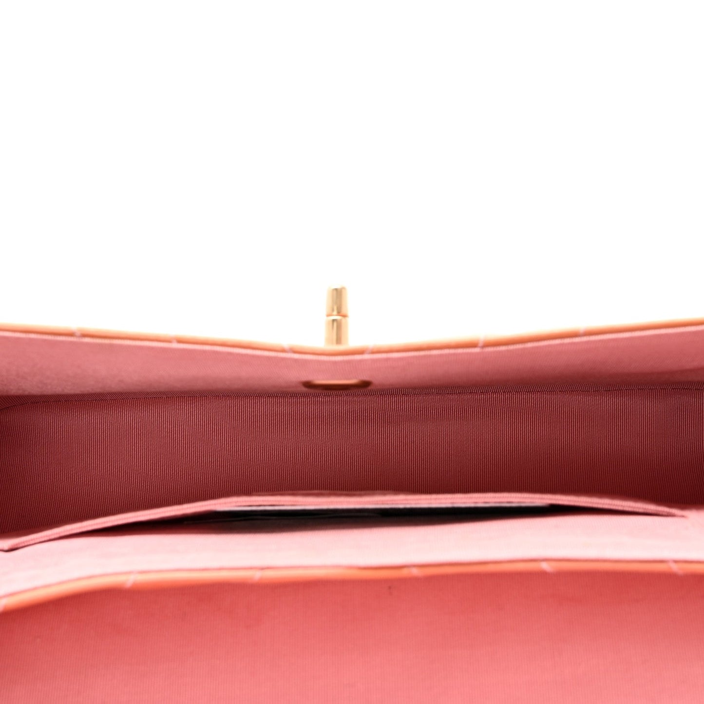 Chanel Patent Calfskin Scallop Quilted Single Flap Pink
