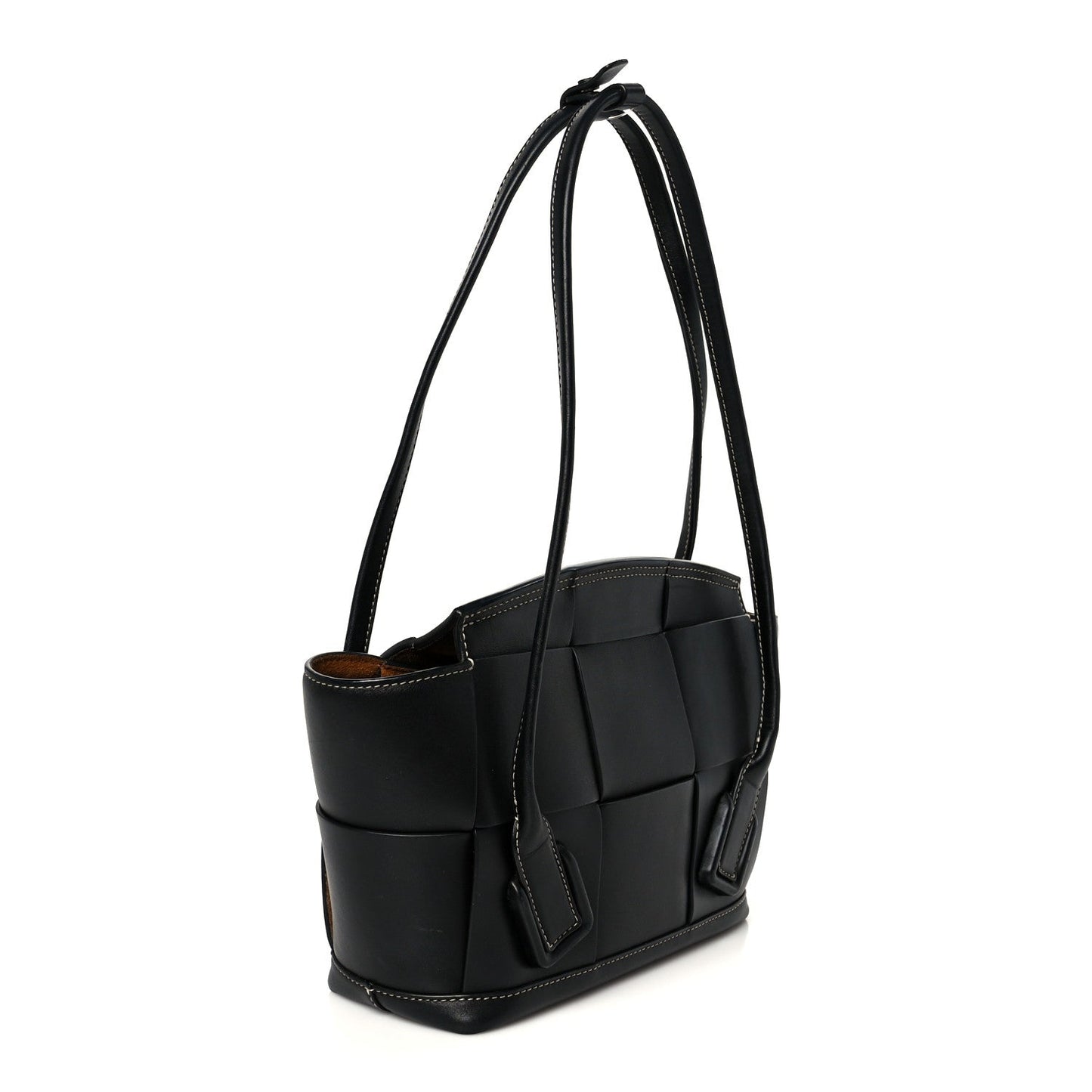 Bottega Veneta French Calfskin Maxi Intrecciato Arco 33 Black