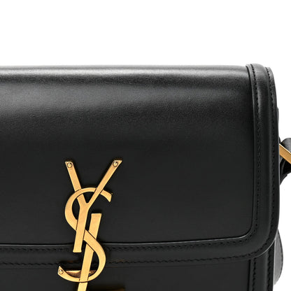 Saint Laurent Smooth Calfskin Small Solferino Satchel Black