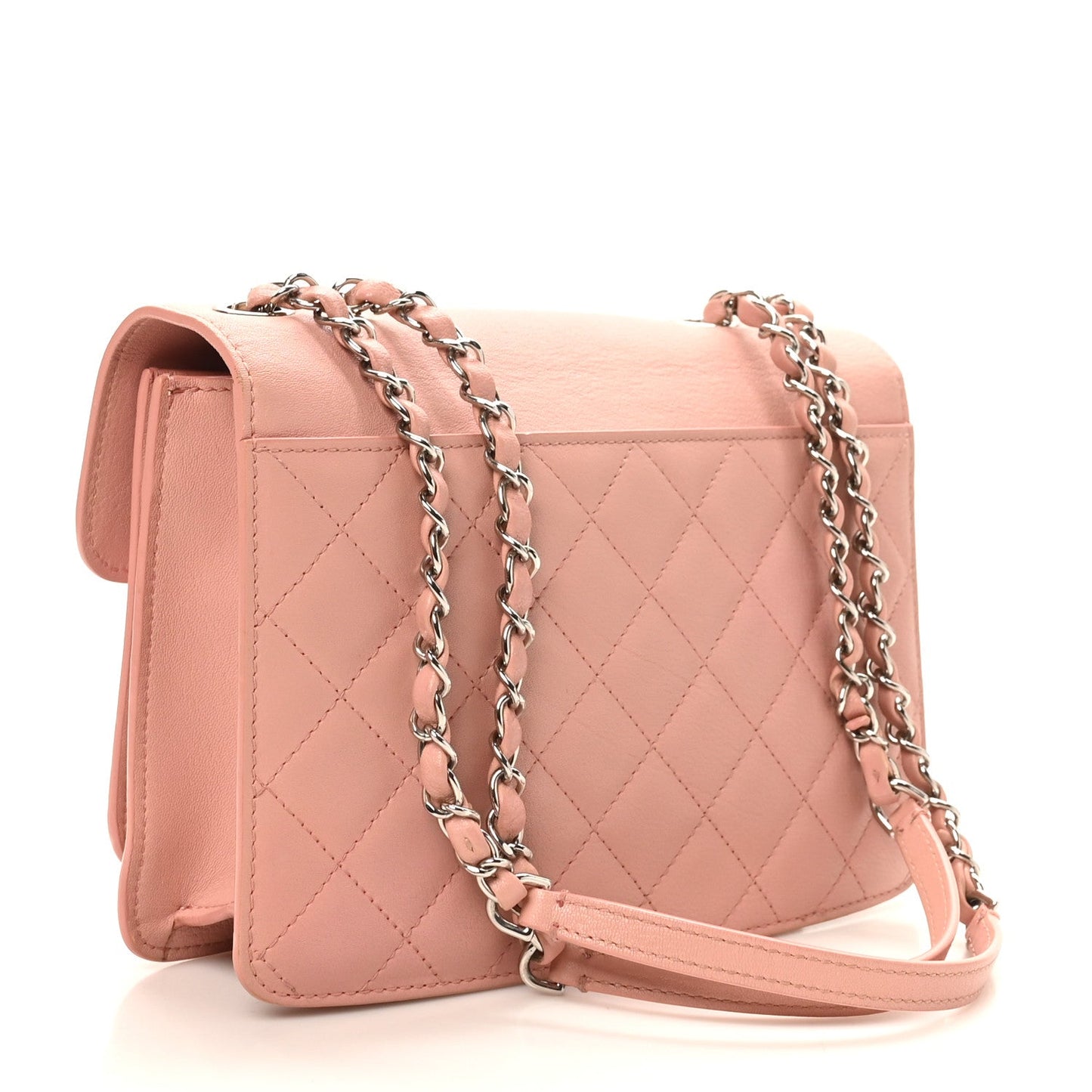 Chanel Goatskin Quilted Small CC Box Flap Pink
