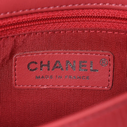 Chanel Crumpled Calfskin Quilted Bi Vintage Small Single Flap Pink