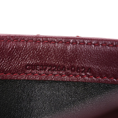 Saint Laurent Calfskin Matelasse Chevron Monogram Flap Wallet Dark Bordeaux