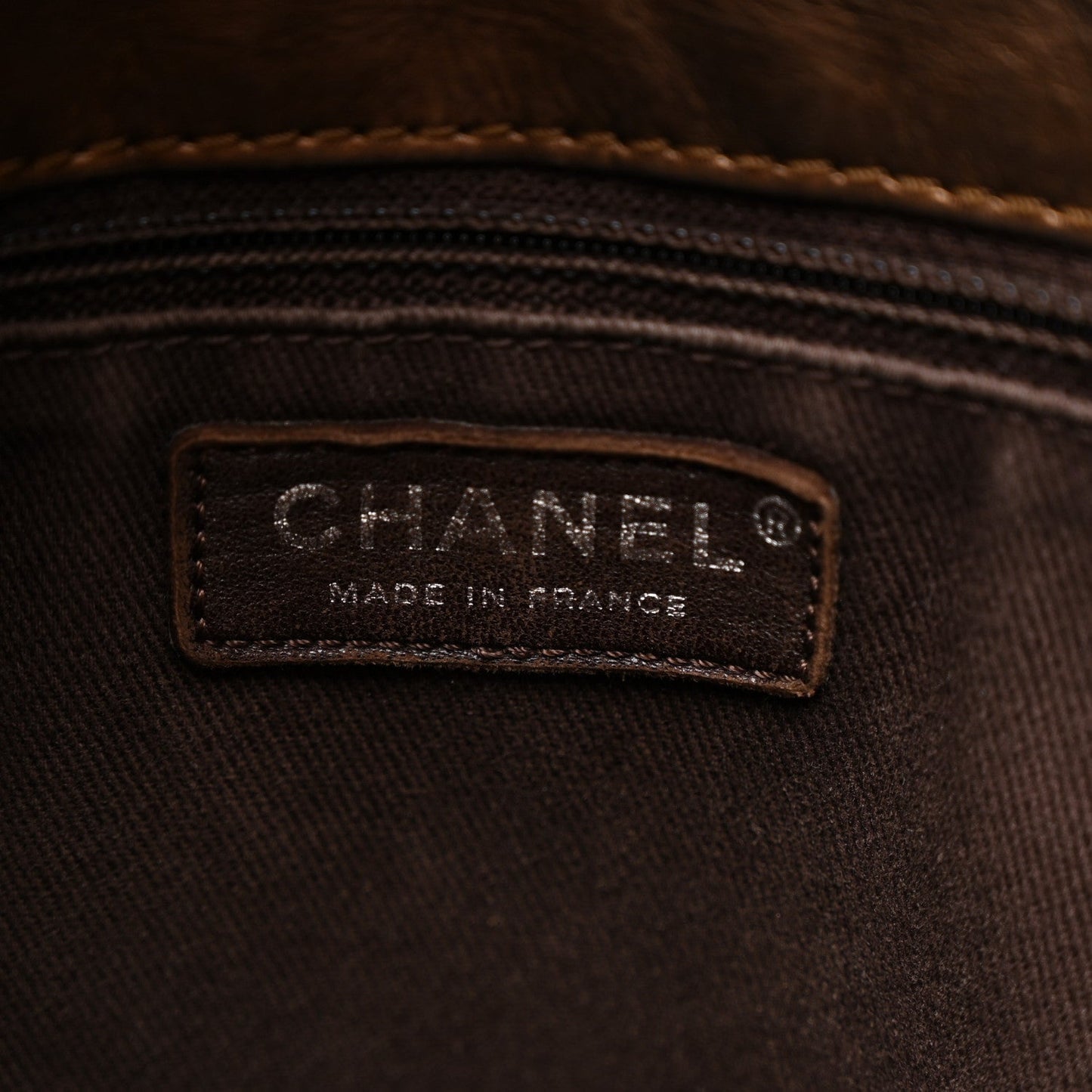 Chanel Metallic Aged Calfskin Small Shopping In Moscow Tote Bronze