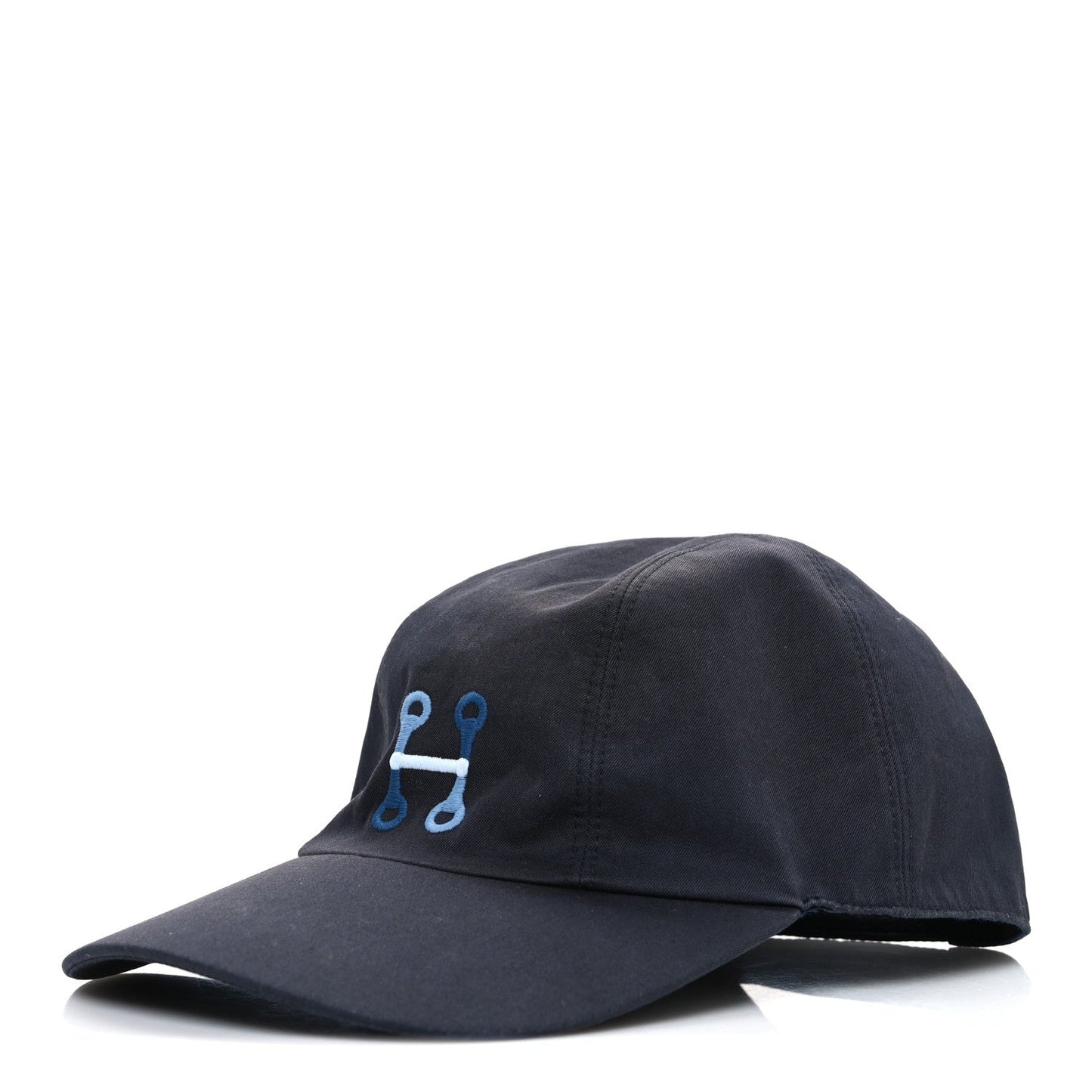 Hermes Cotton Canvas Miles H Mors Cap 58 Marine