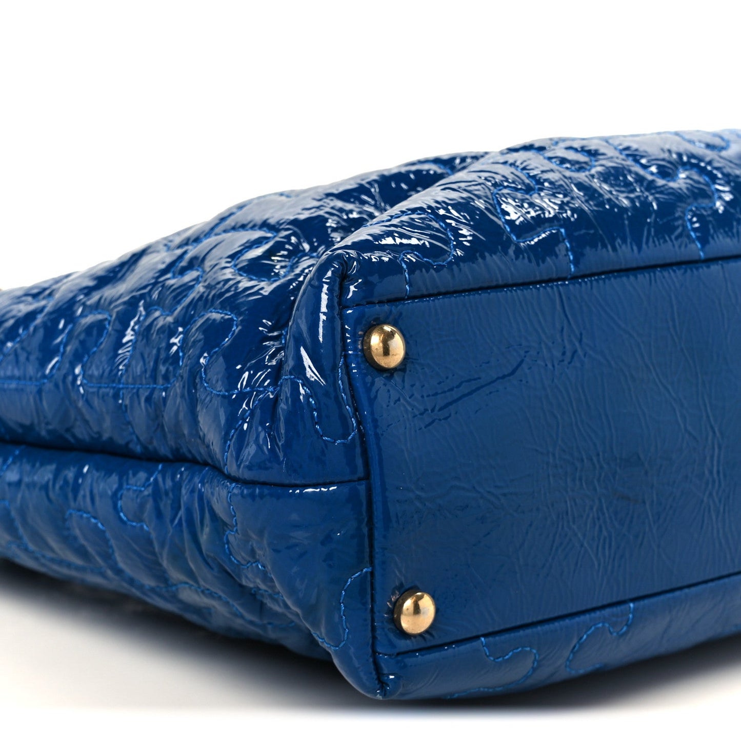 Chanel Patent Puzzle Tote Electric Blue