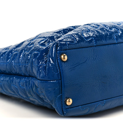 Chanel Patent Puzzle Tote Electric Blue