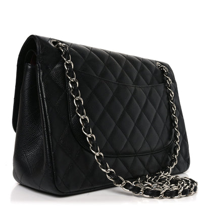 Chanel Caviar Quilted Jumbo Double Flap Black