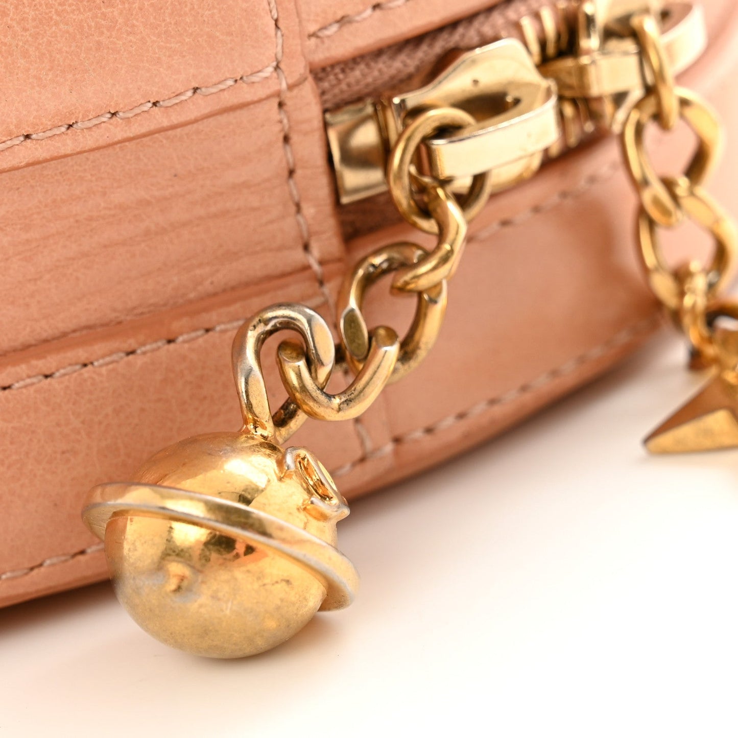 Chanel Glazed Calfskin Round As Earth Evening Bag Beige