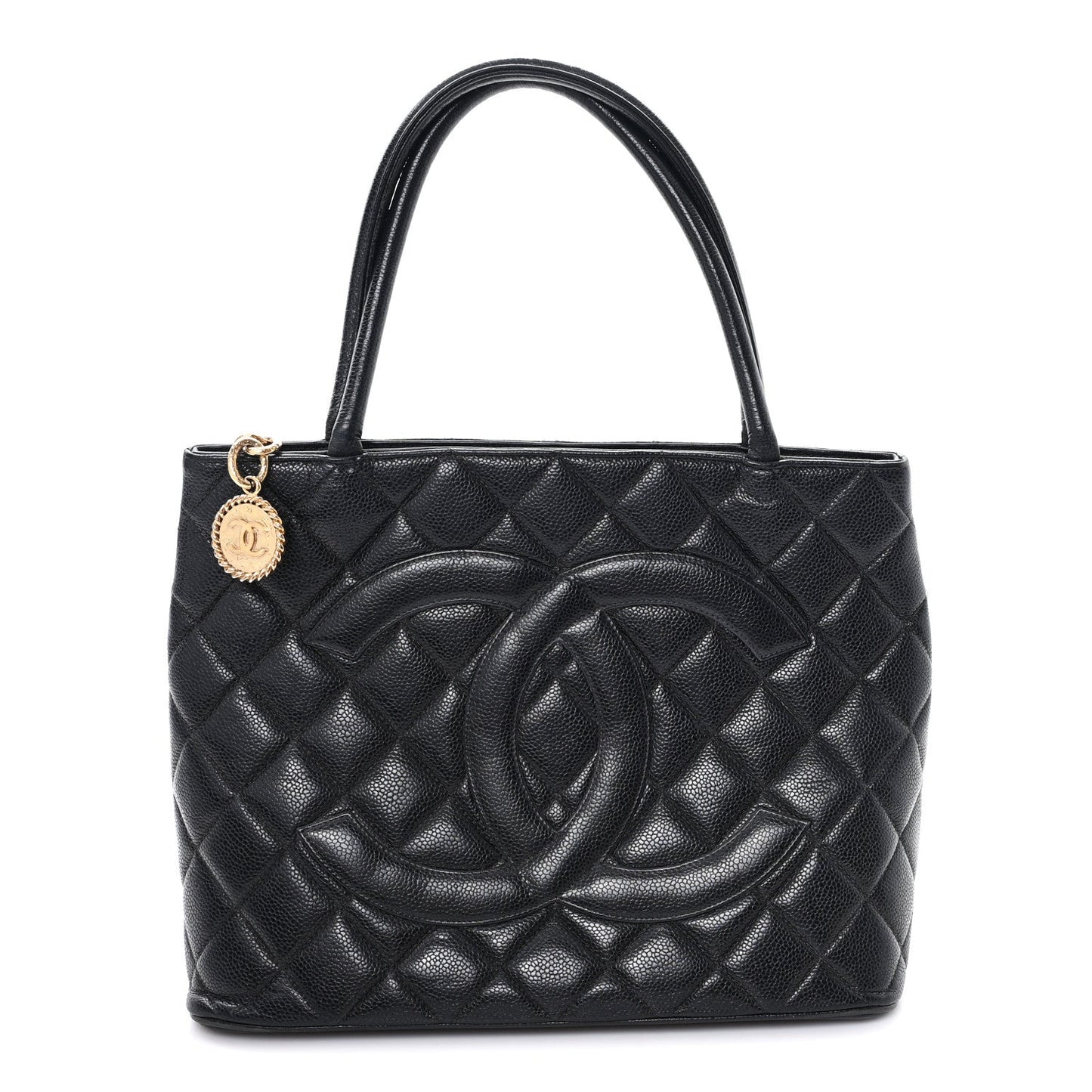 Chanel Caviar Quilted Medallion Tote Black