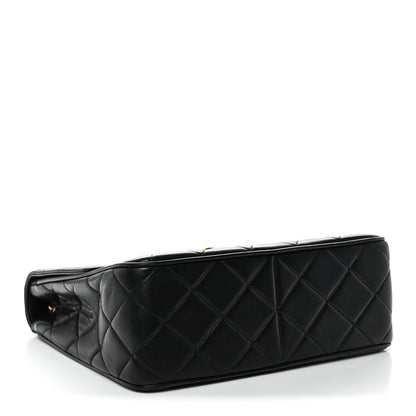 Chanel Lambskin Quilted Medium Single Flap Black