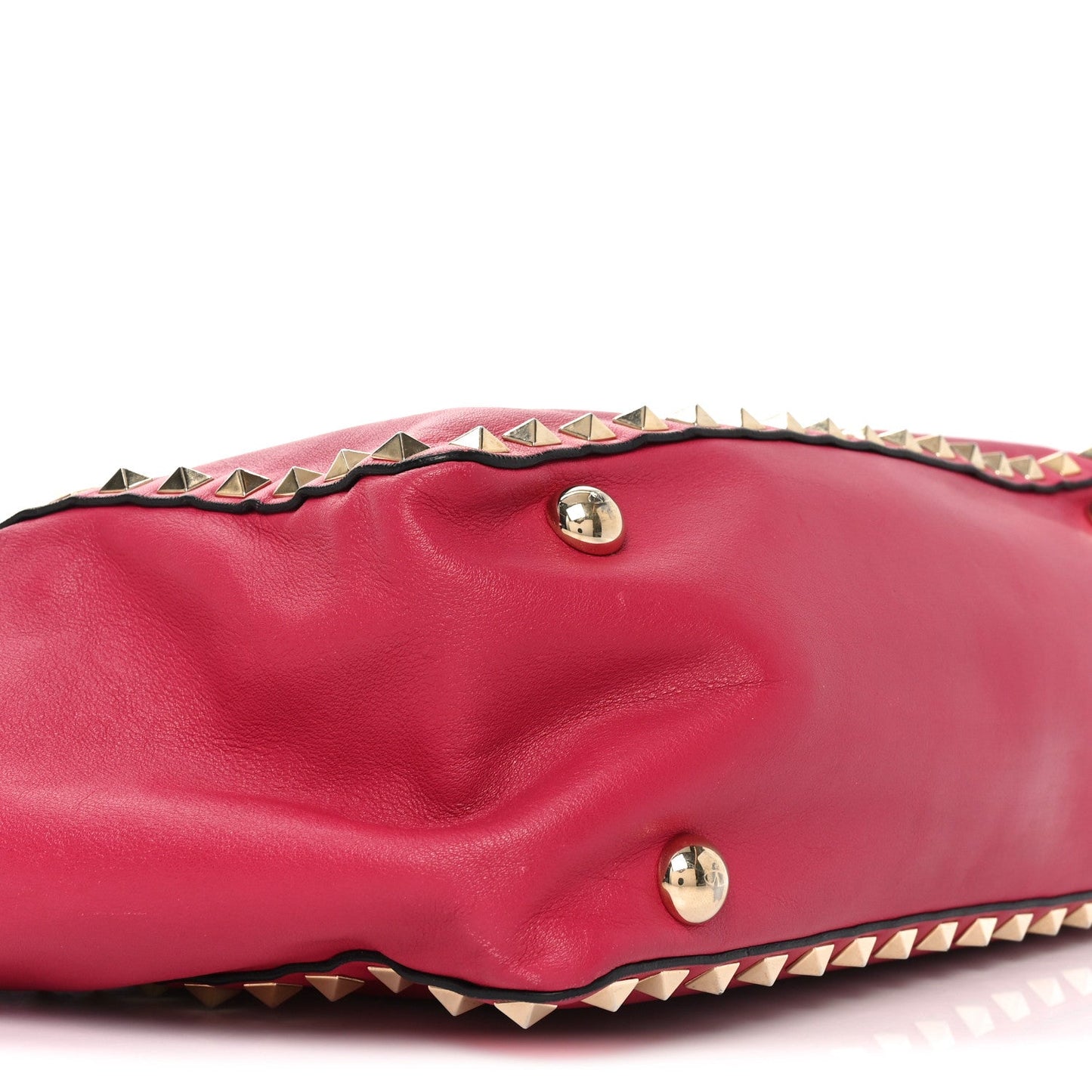 Valentino Garavani Vitello Small Rockstud Tote Cyclamin