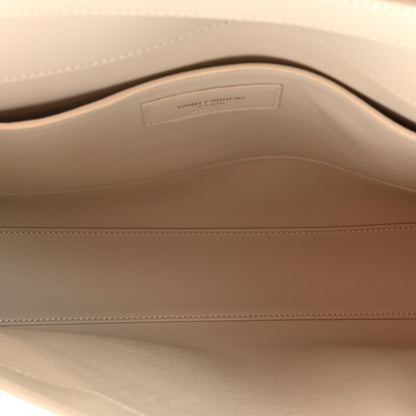 Saint Laurent Smooth Calfskin Manhattan Shoulder Bag Crema Soft