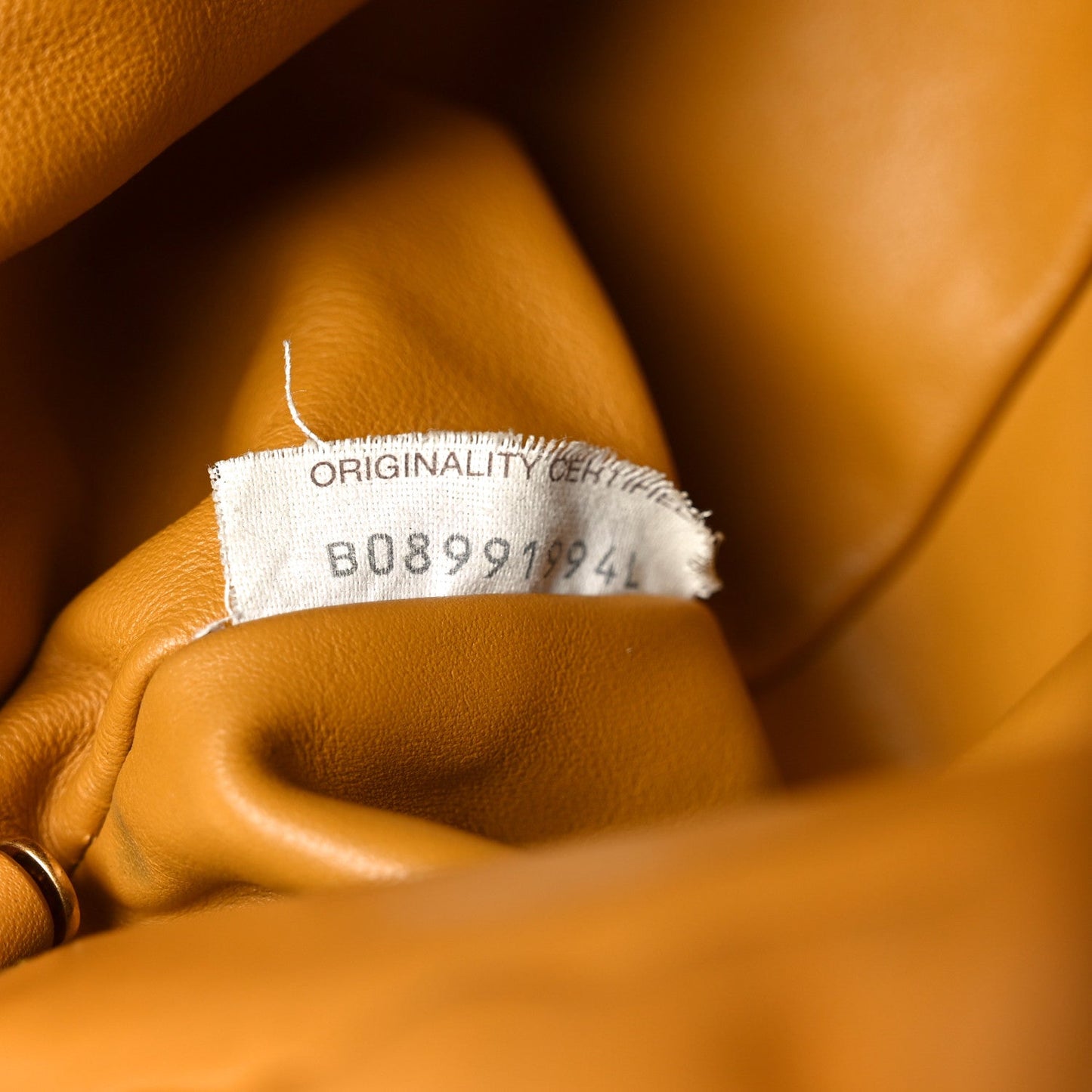 Bottega Veneta Calfskin The Pouch Chain Cammello