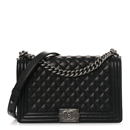 Chanel Caviar Quilted New Medium Boy Flap Black