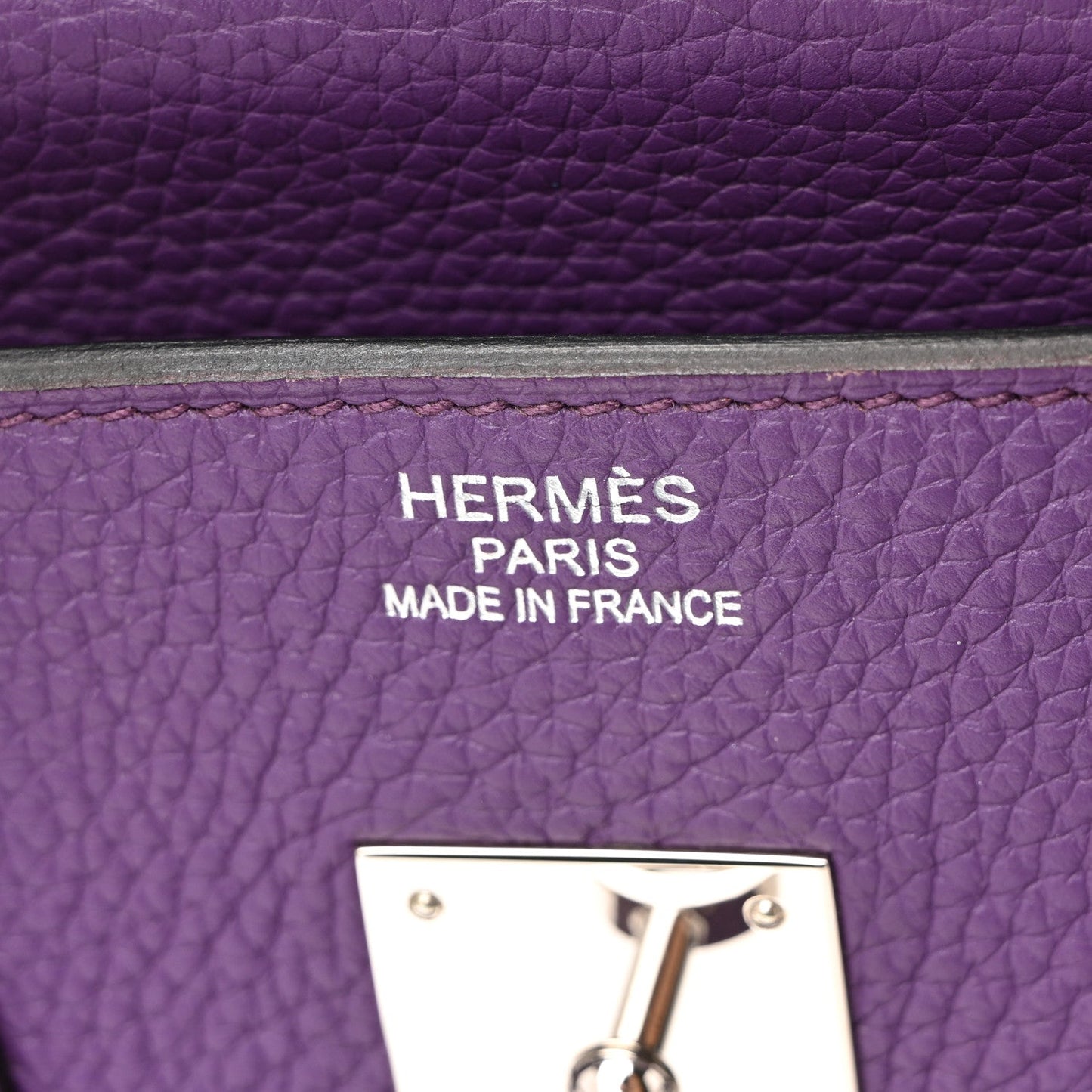 Hermes Taurillon Clemence Birkin 35 Ultraviolet