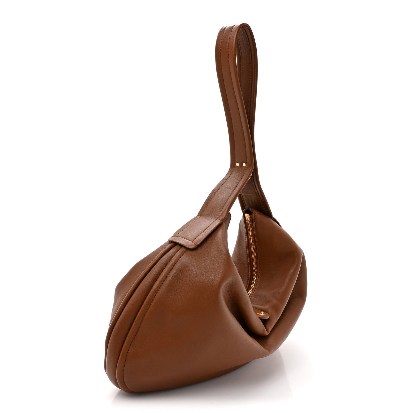 Valentino Garavani Calfskin Large Go-Hobo Bag Saddle Brown
