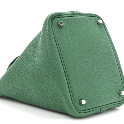 Hermes Taurillon Clemence Picotin Lock 18 PM Vert Vertigo
