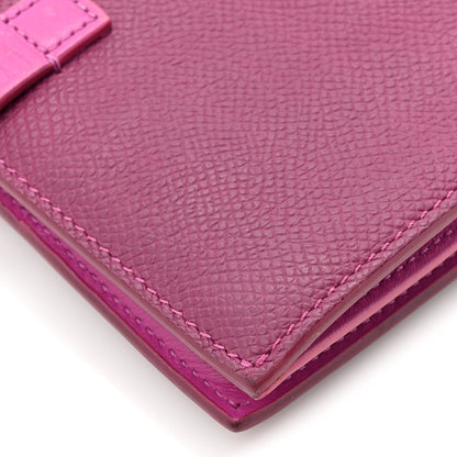 Celine Grained Calfskin Medium Multifunction Strap Wallet Magenta