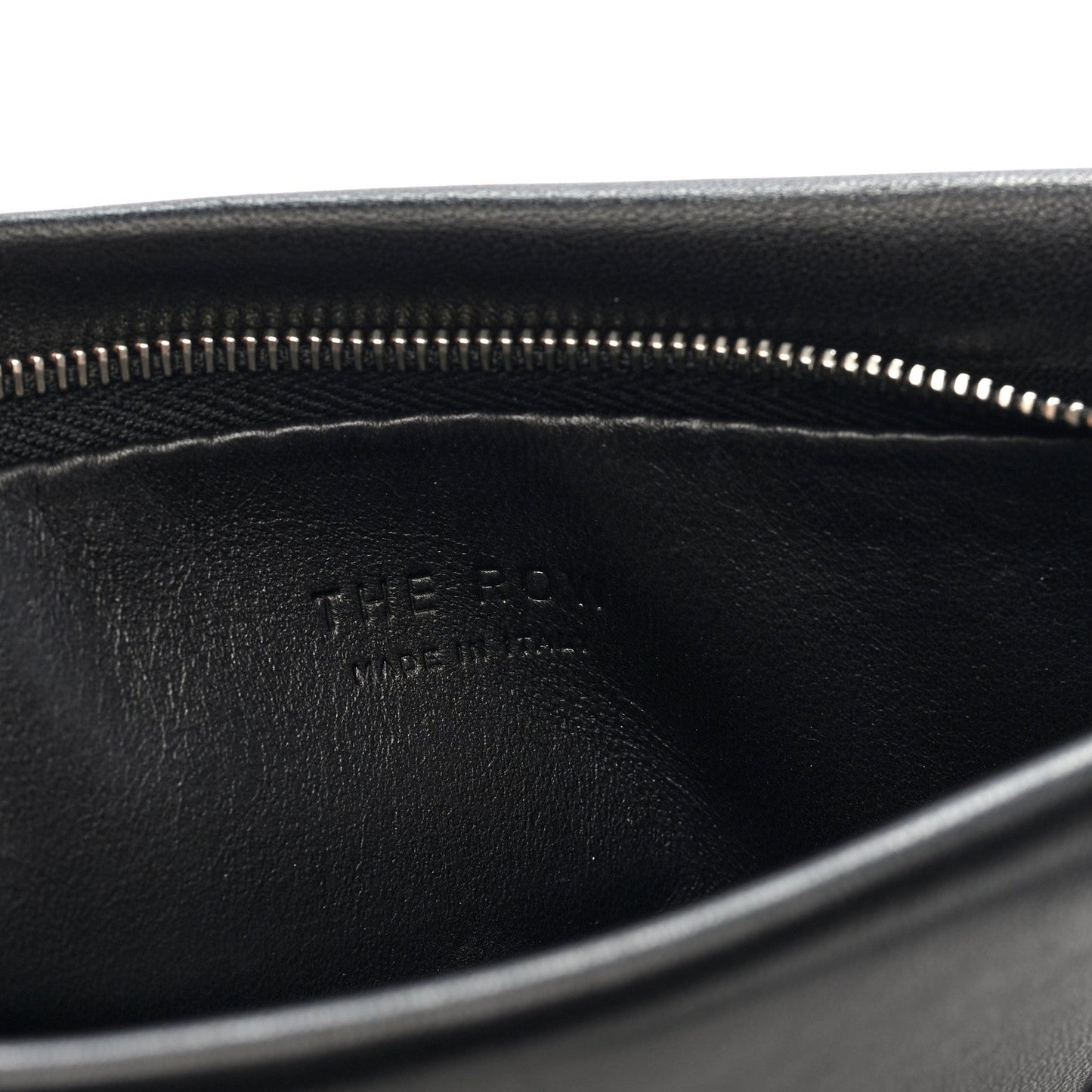 The Row Vegetable Calfskin Medicine Pouch Black