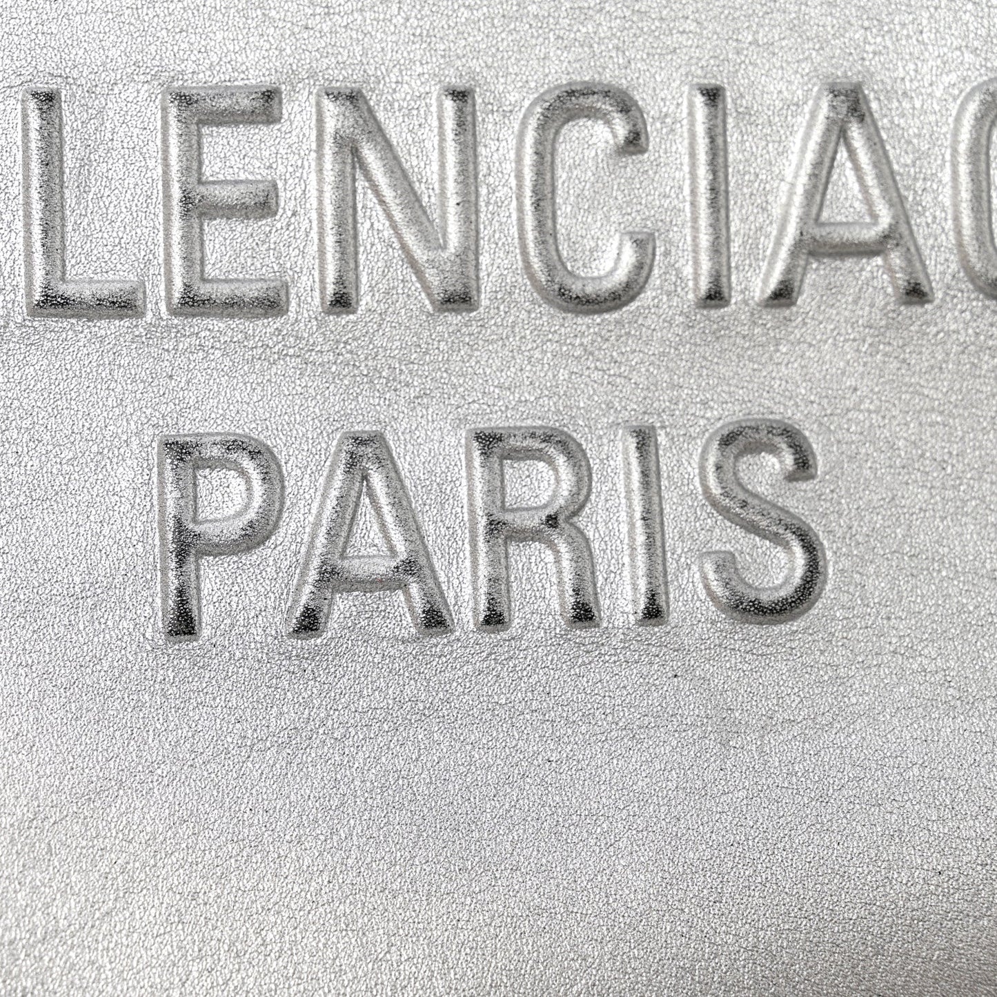 Balenciaga Metallic Calfskin Mary Kate Shoulder Bag Silver