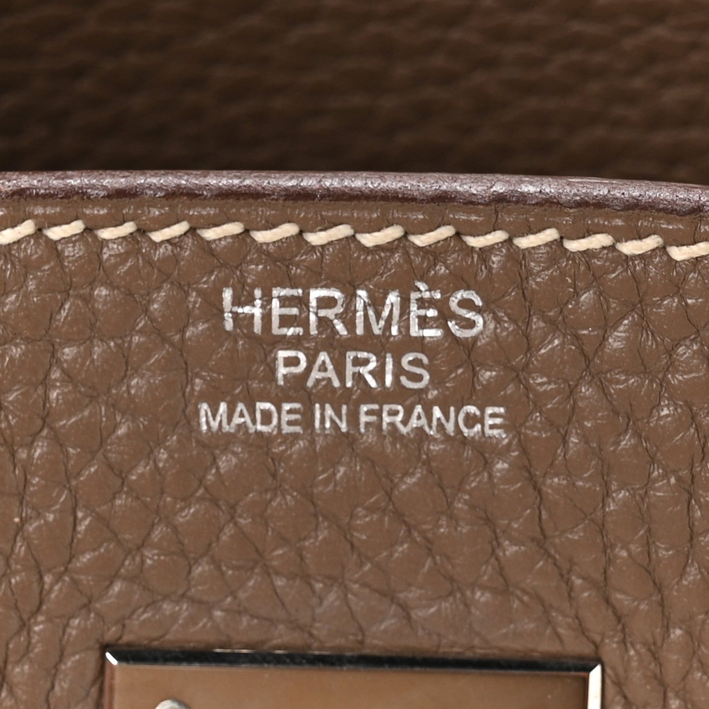 Hermes Taurillon Clemence Birkin 30 Etoupe