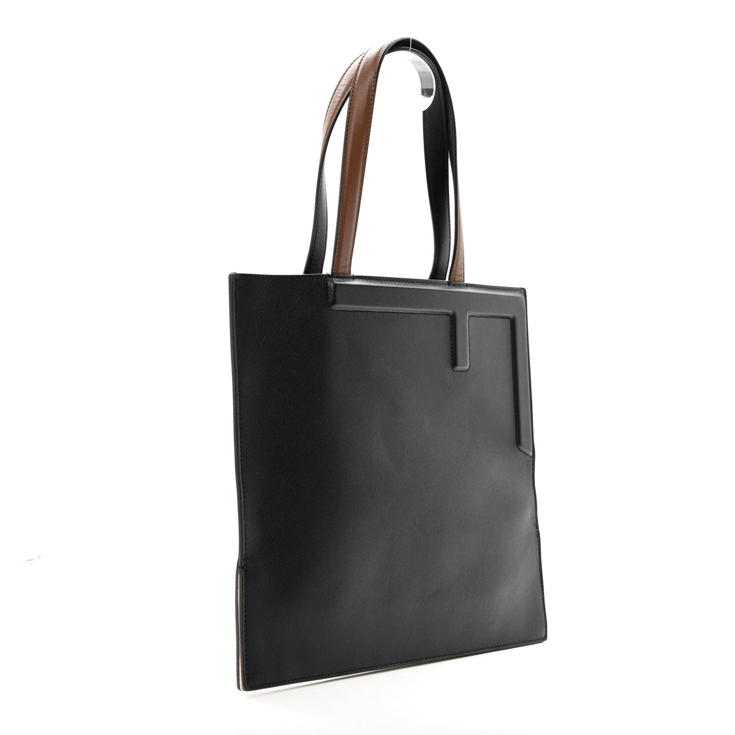 Fendi Vitello Bellagio Medium Fendi Flip Cognac Black