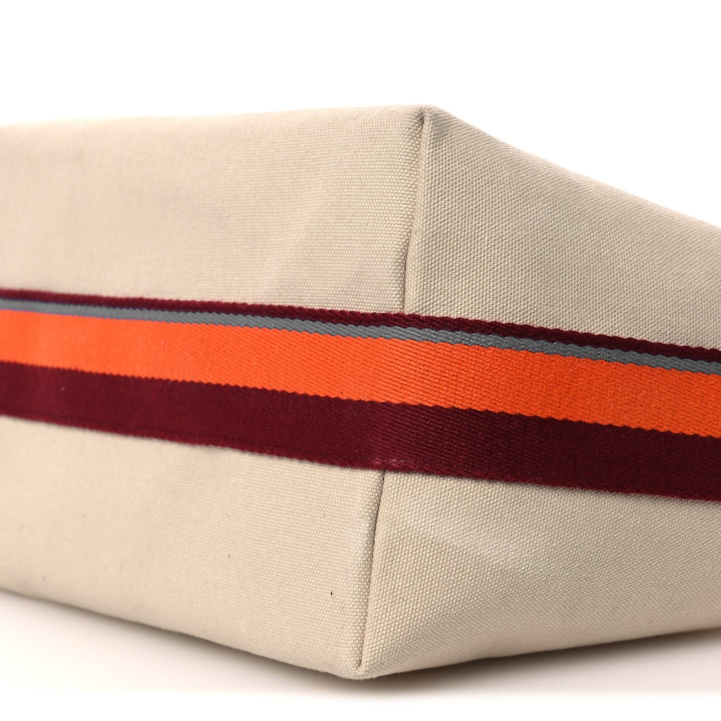 Hermes Cotton Canvas H Pavillon Large Bride-A-Brac Pouch Naturel